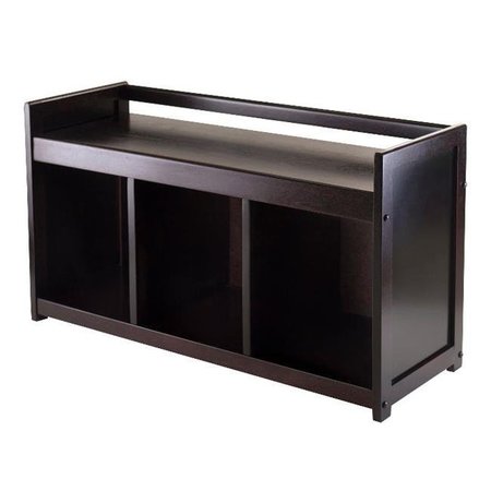 WINSOME TRADING Winsome Trading 92439 Addison Storage Bench with 3-section - Dark Espresso 92439